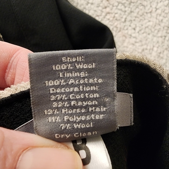 Ann Taylor black wool midi career skirt with bow Size 12 - Picture 8 of 11